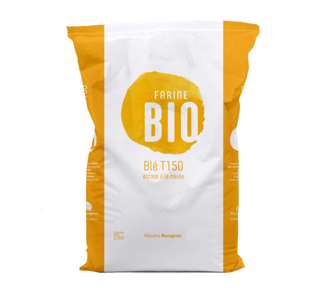 Moulins Bourgeois Organic Wheat Flour T150 Stone ground 25Kg