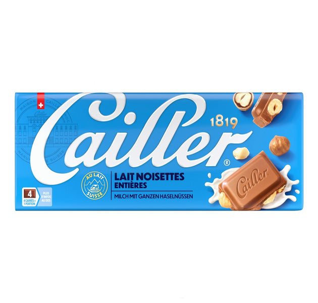 CAILLER Whole hazelnut milk chocolate Tab 100g